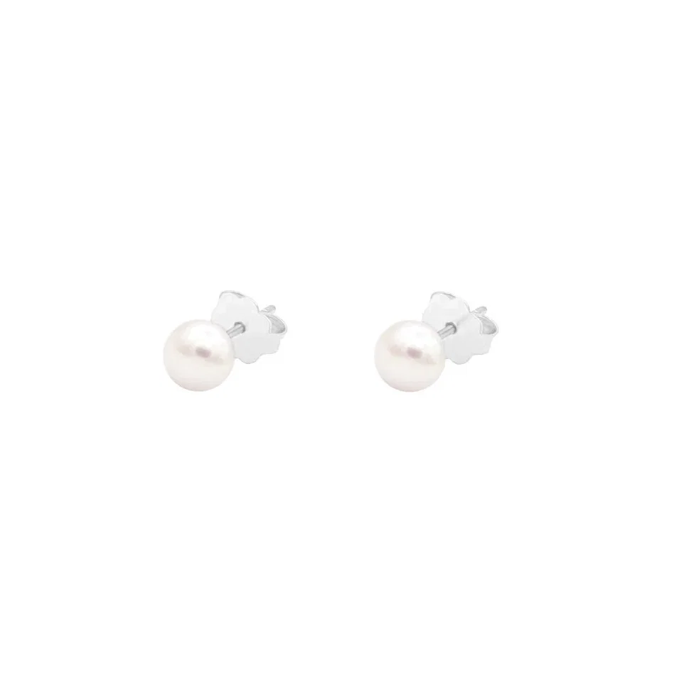 Set Colier, Brățară și Cercei din argint cu perle naturale de cultură Small Pearl String Silver [8]