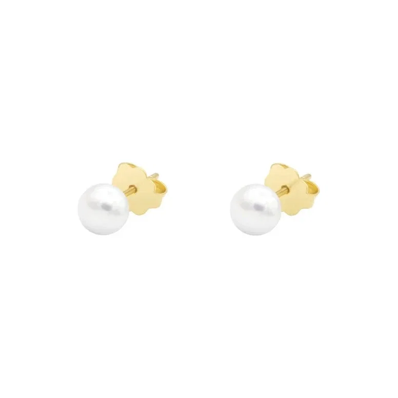 Set Colier Invisible și Cercei Argint cu Perle Naturale de Cultură Gold [9]