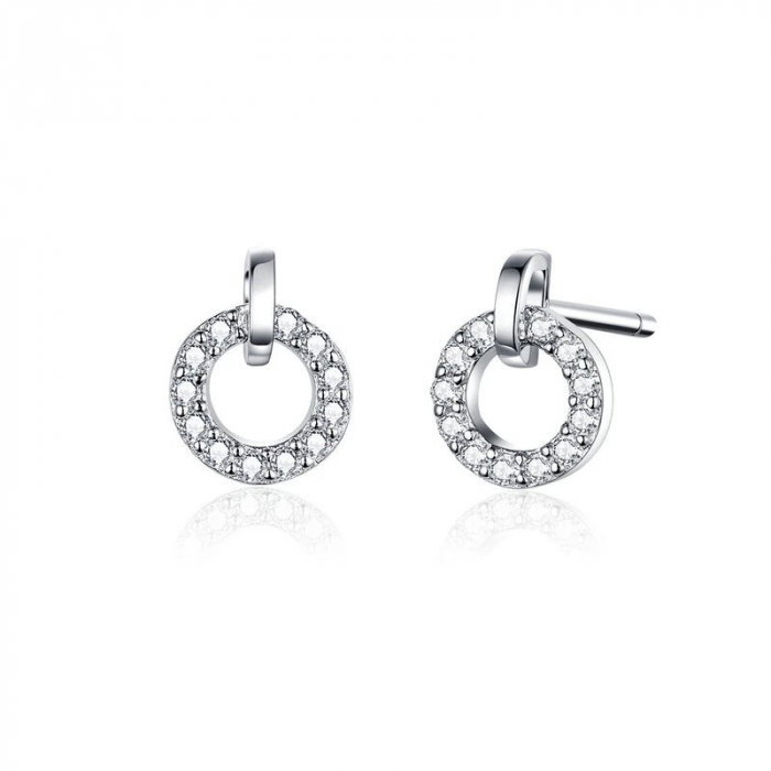 Cercei din argint Round Drop Studs [1]