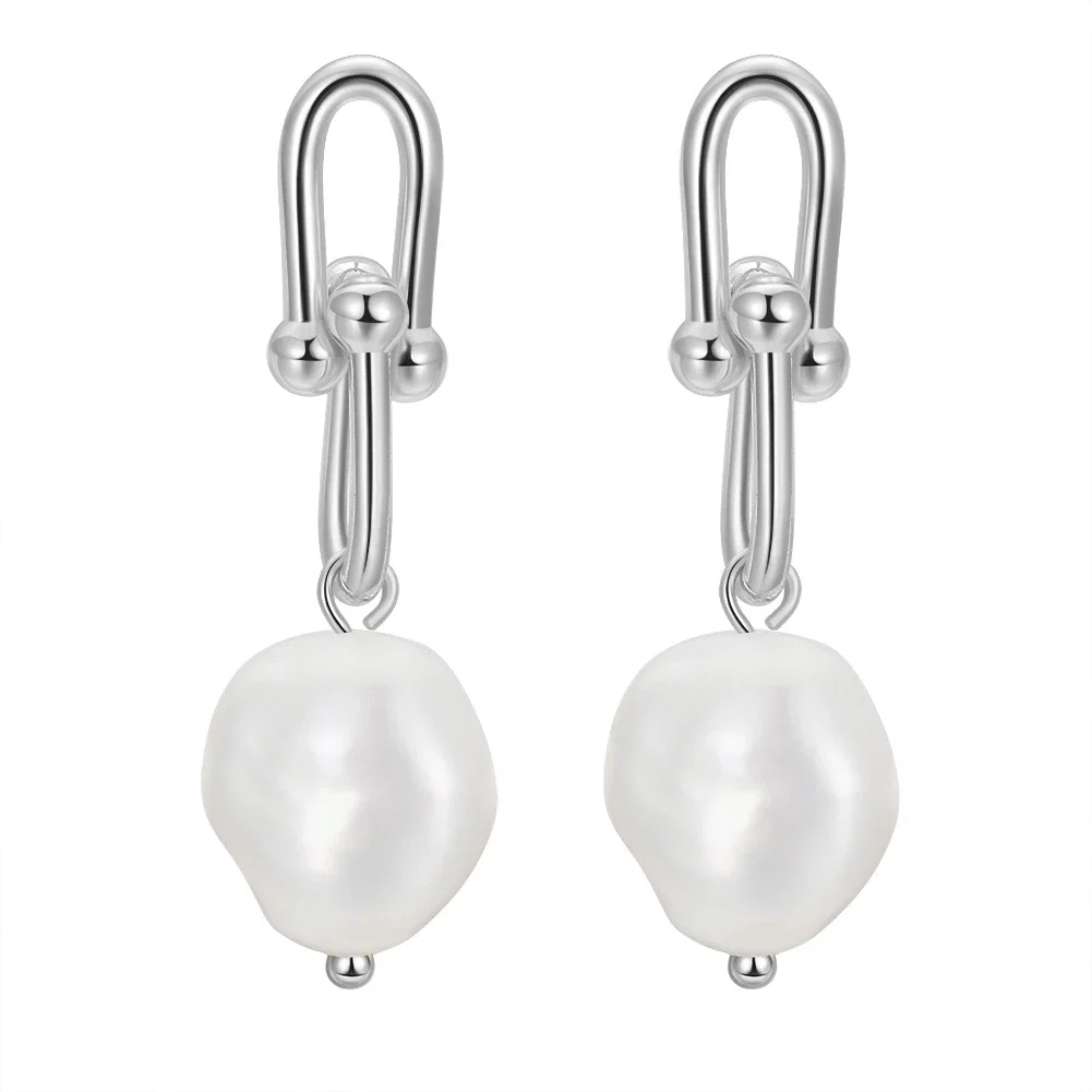 Cercei din Argint Silver Pearl Link [1]