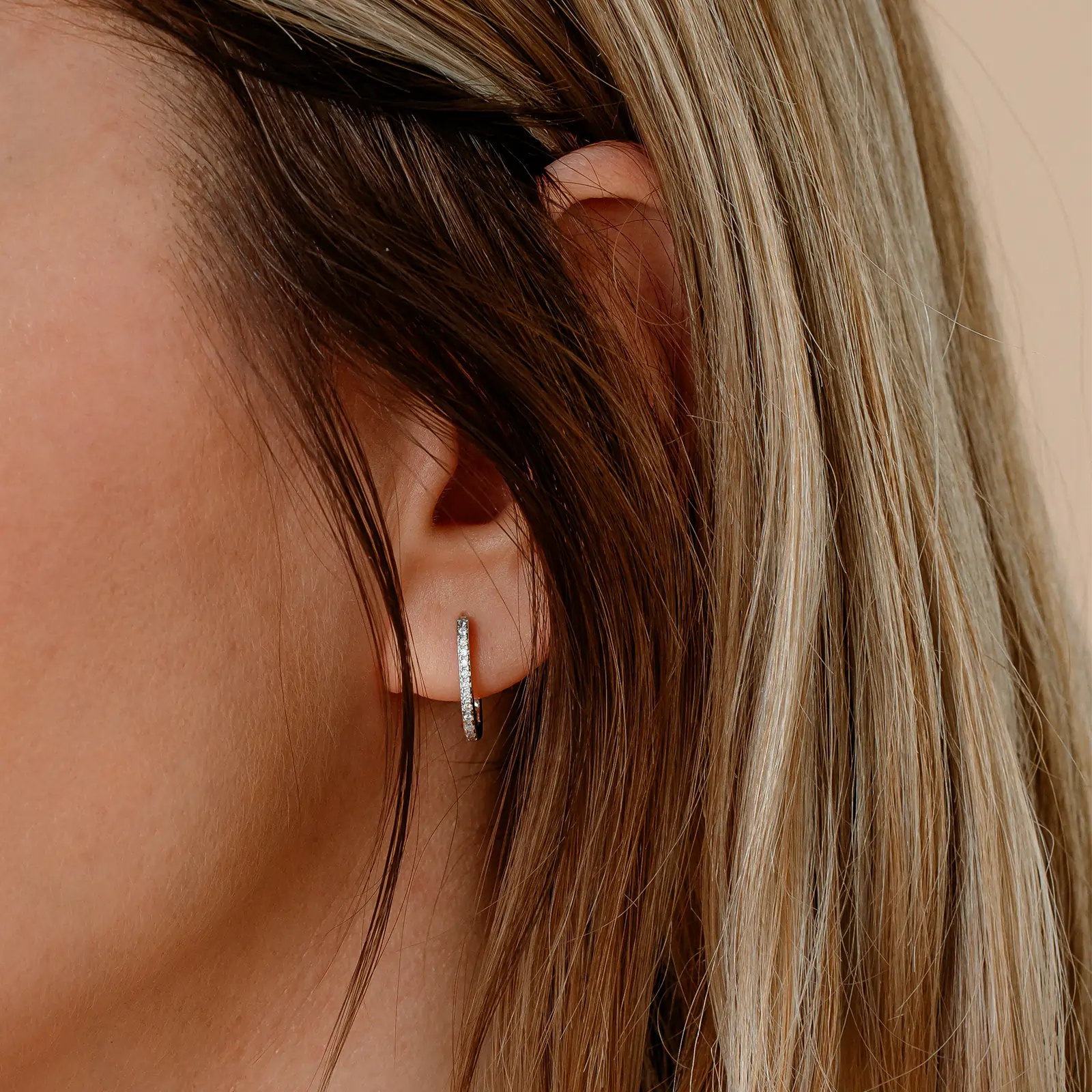 Cercei din Argint Sparkle Essence Hoops Silver [3]