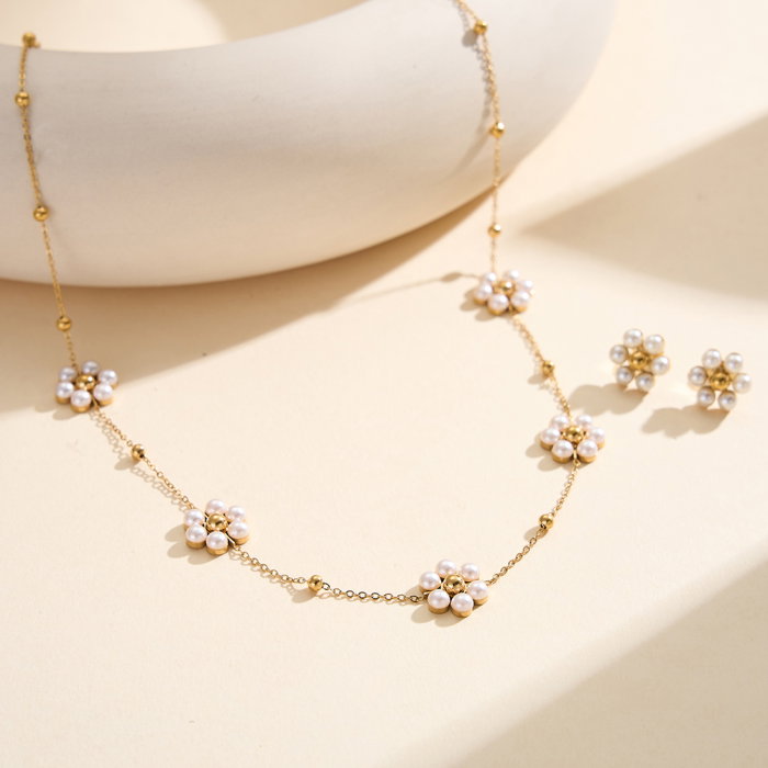 Cercei Statement Blossom Auriu [3]