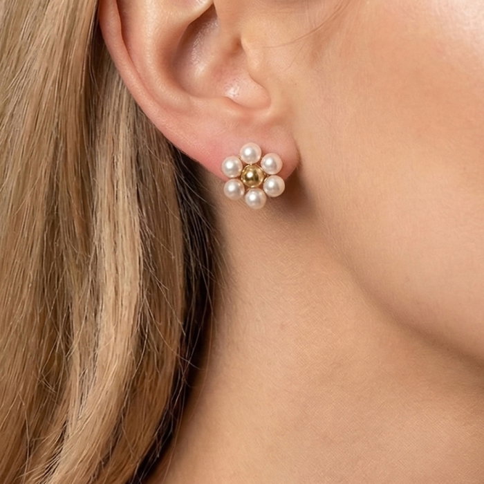 Cercei Statement Blossom Auriu [5]