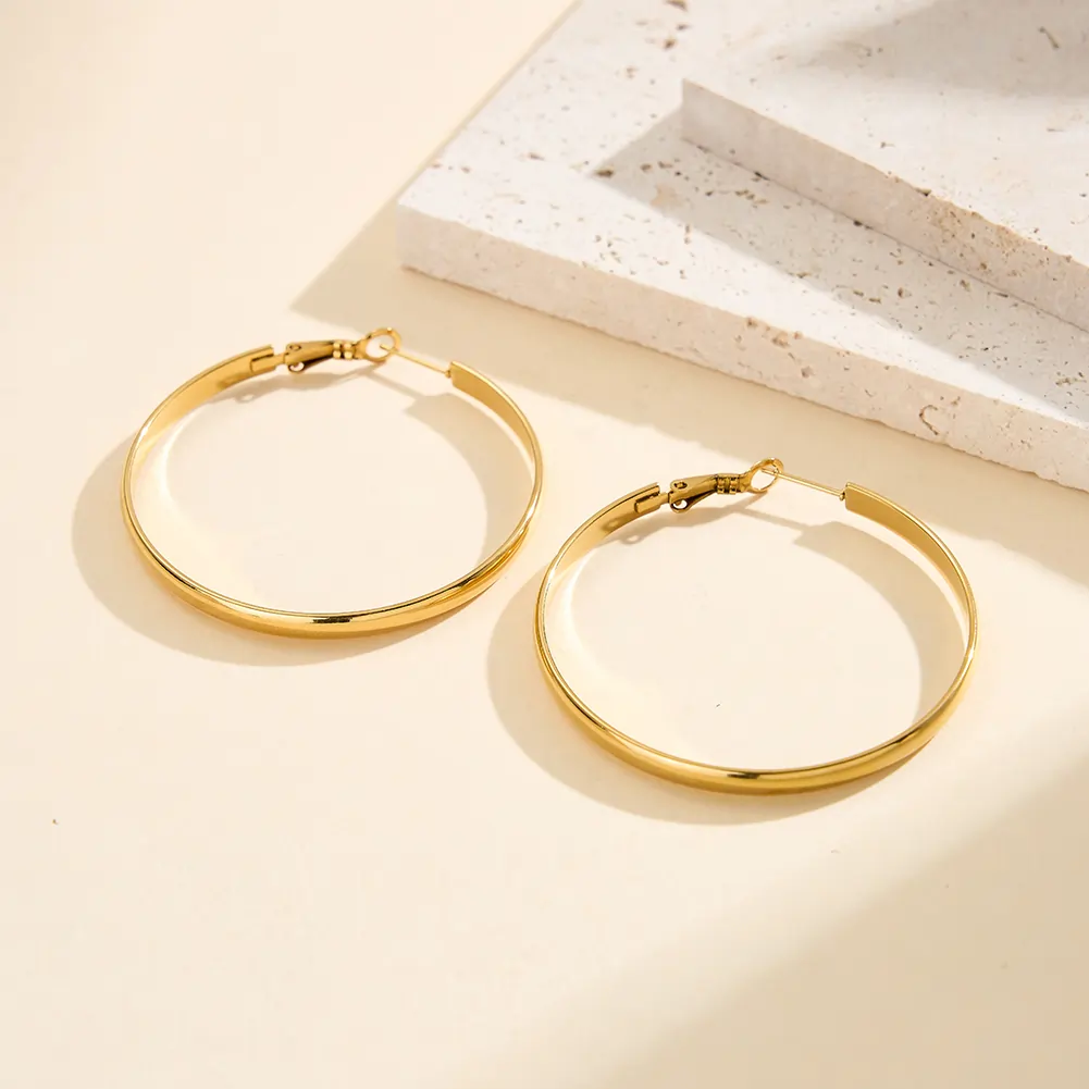 Cercei Statement Bold Hoop Auriu [2]