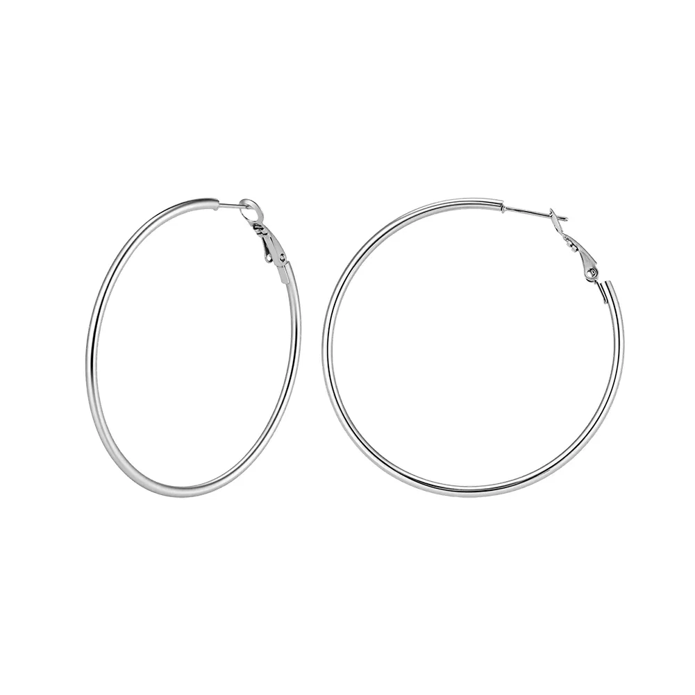 Cercei Statement Classic Hoop Argintiu [1]