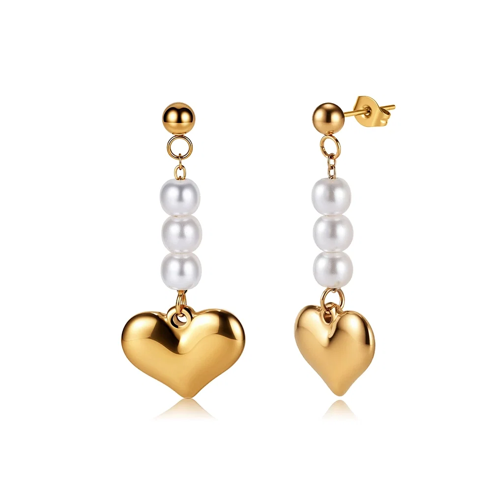 Cercei Statement cu Perle Shell Amour Auriu [1]
