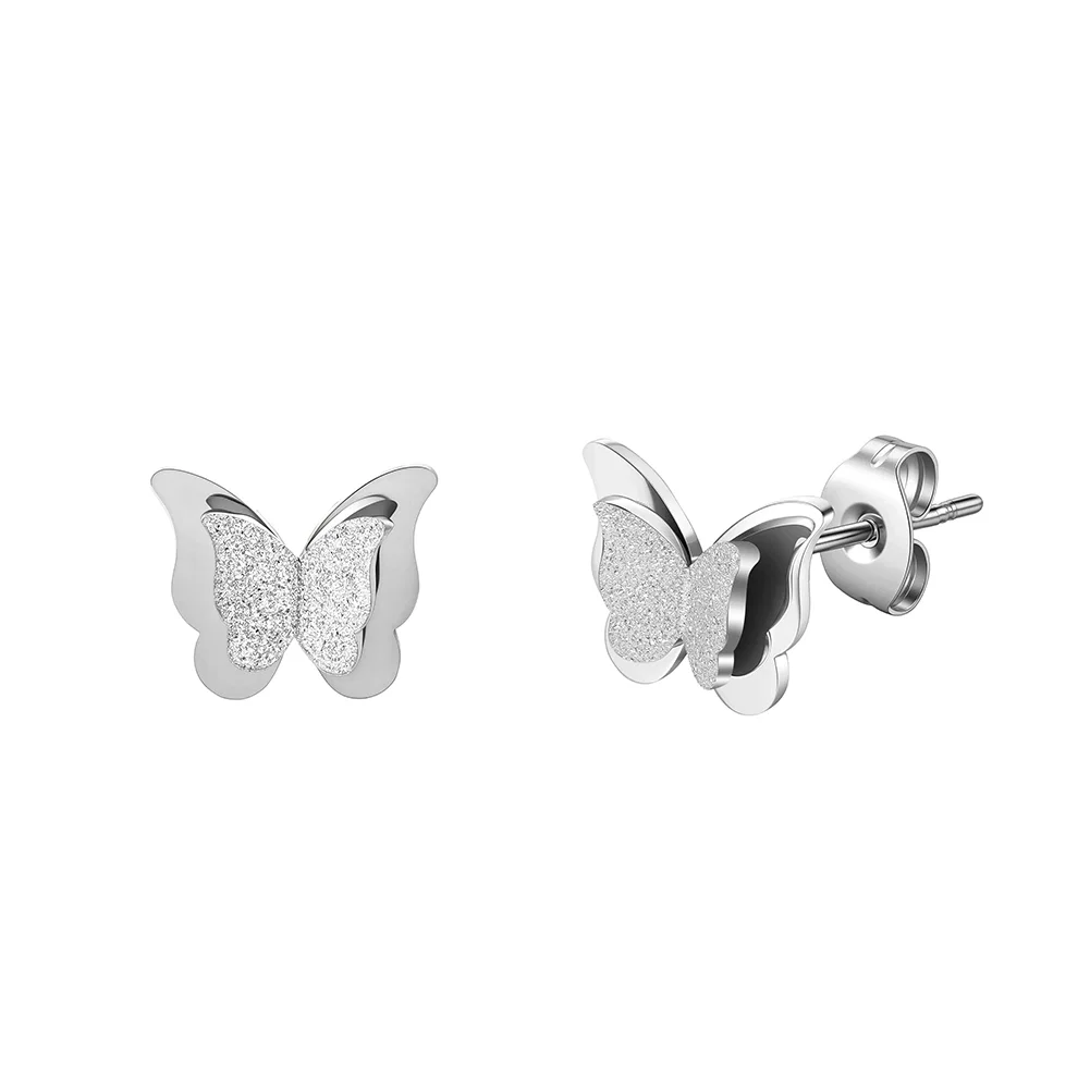 Set Colier și Cercei Statement cu Perle Shell și Sidef Fluture Flutter Argintiu [6]