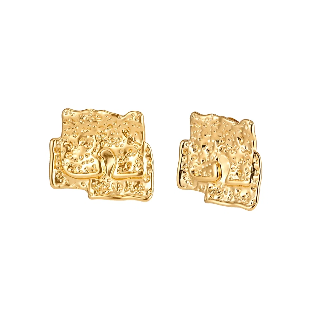 Cercei Statement Hammered Auriu [1]