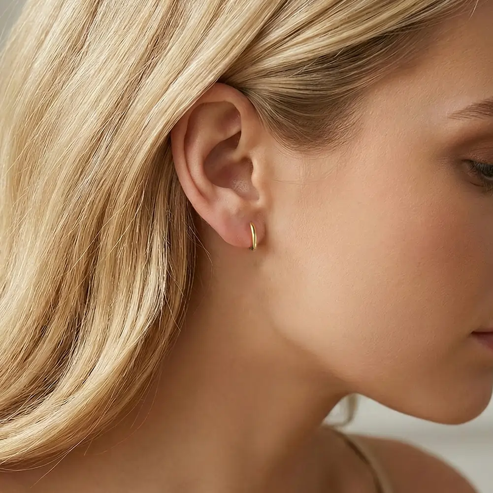 Cercei Statement Hoop Auriu [5]