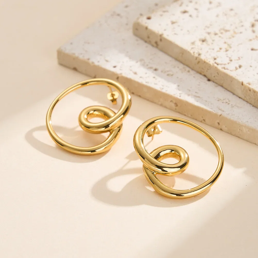 Cercei Statement Loop Auriu [3]