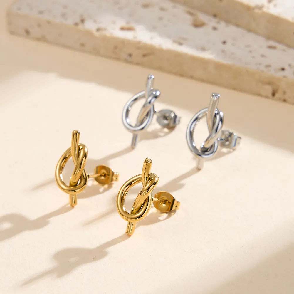 Cercei Statement Nod Knot Auriu [3]
