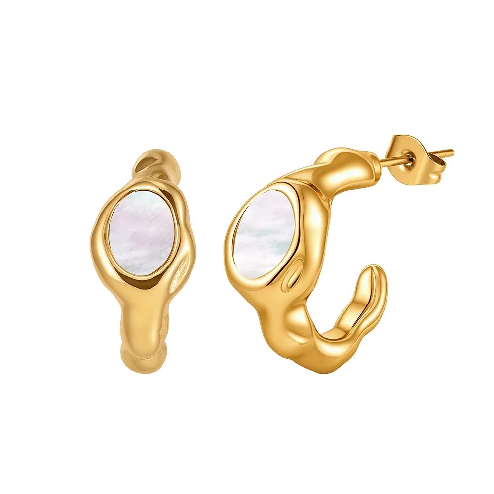 Cercei Statement Pebble Auriu [1]