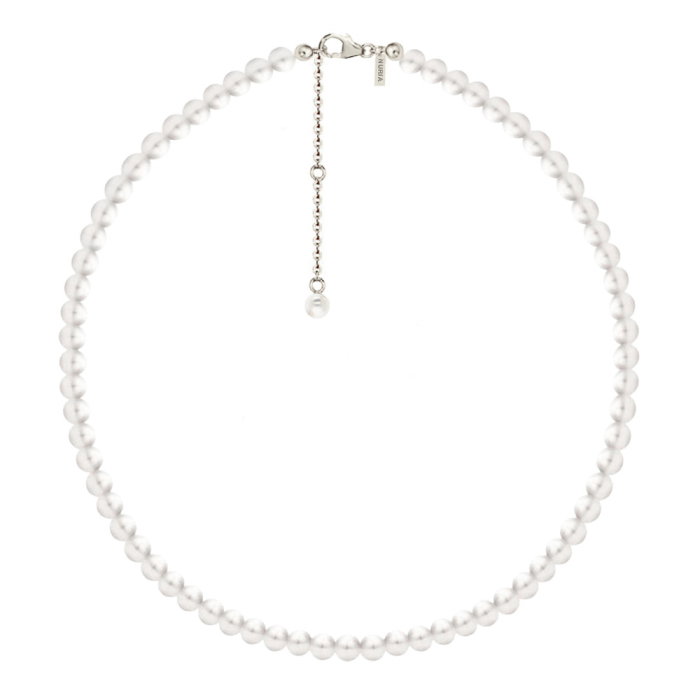 Set Colier și Brățară Argint cu Perle Naturale de Cultură Large String Silver [8]
