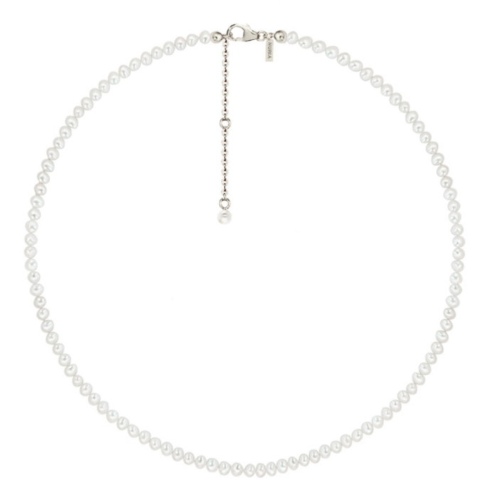 Set Colier și Brățară Argint de Picior cu Perle Naturale de Cultură Small String Silver [7]