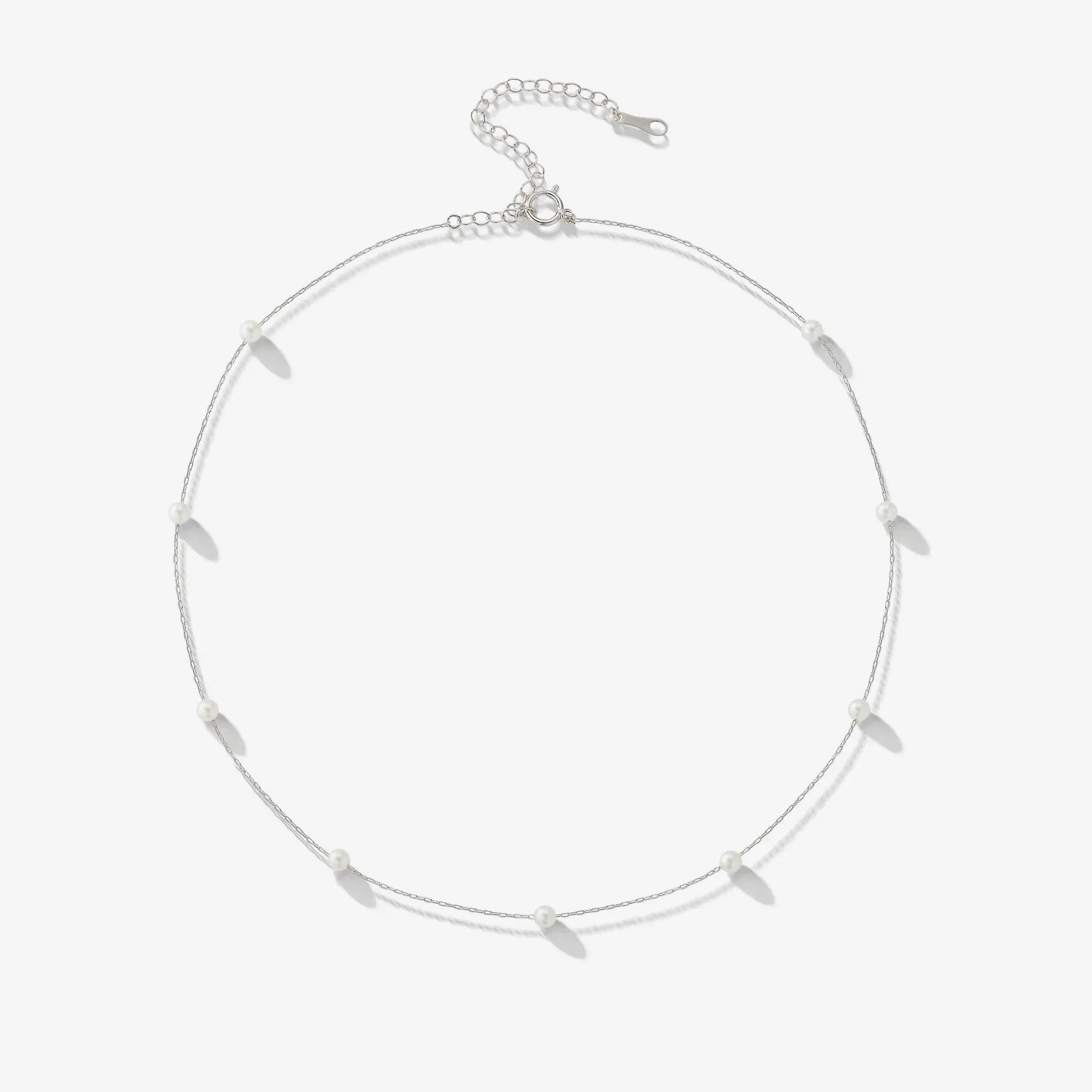 Colier argint cu perle naturale de cultură small silver. Perola Collection [1]