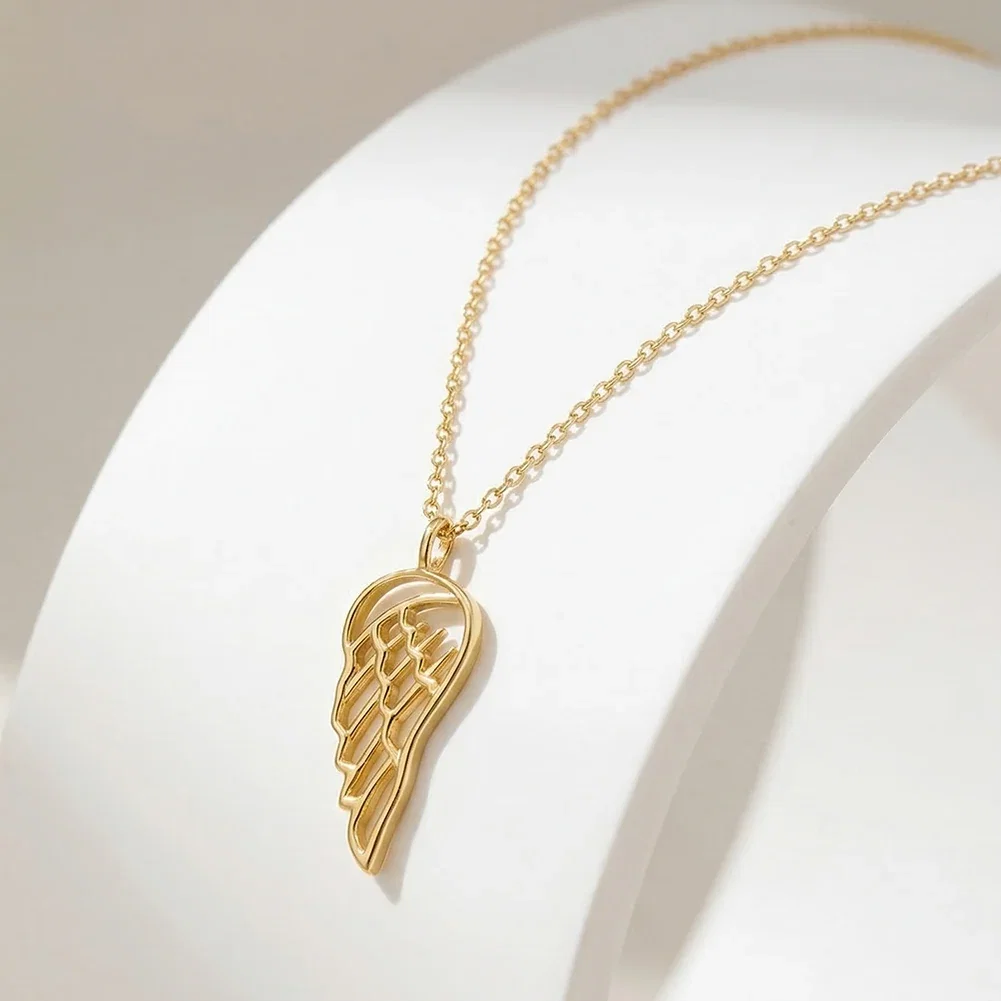 Colier din argint Angel Wing Auriu [3]