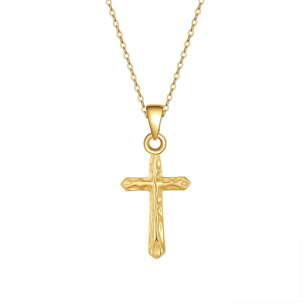 Colier din Argint Cross Pendant Gold [1]