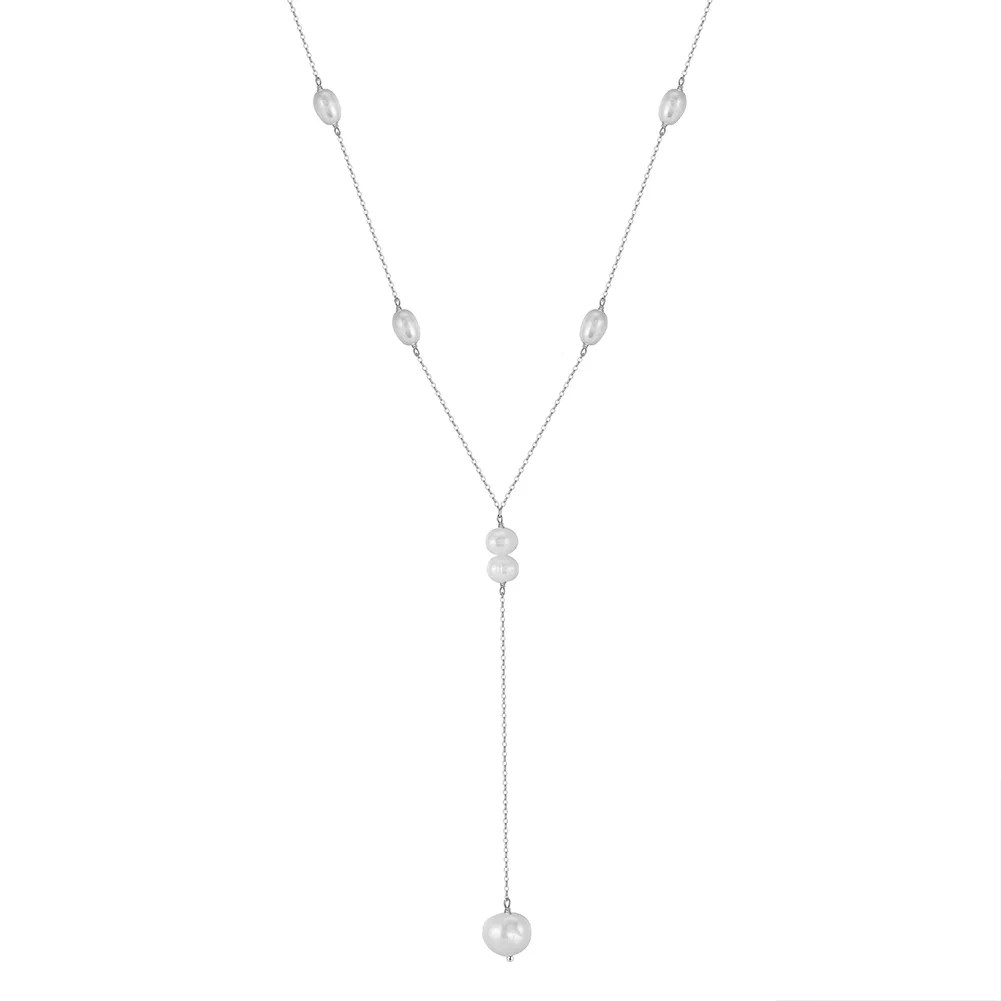 Colier din Argint cu Perle naturale de cultură Elegant Silver Plated [1]