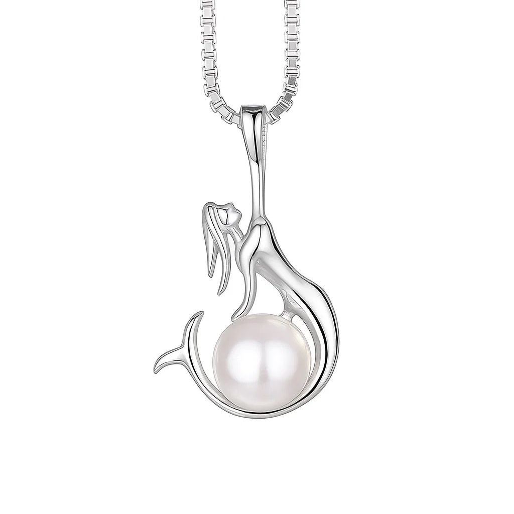 Colier din Argint cu Perle Naturale de Cultură Mermaid's Pearl Silver [1]