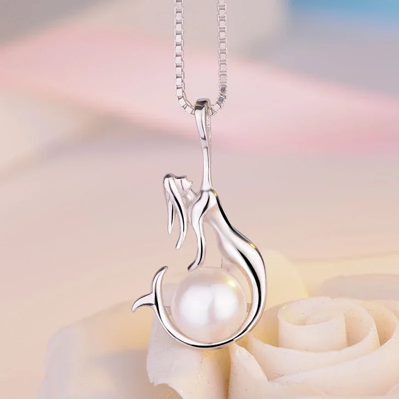 Colier din Argint cu Perle Naturale de Cultură Mermaid's Pearl Silver [2]