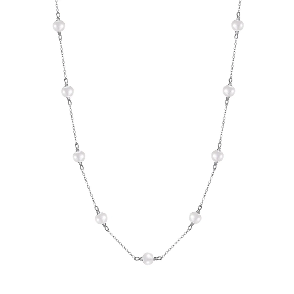 Colier din Argint cu Perle Naturale de Cultură Dot Harmony Silver [1]