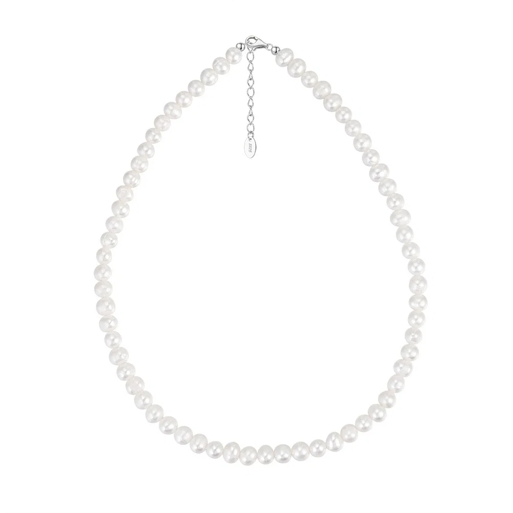 Colier din argint cu perle naturale de cultură silver Raw Collection [1]