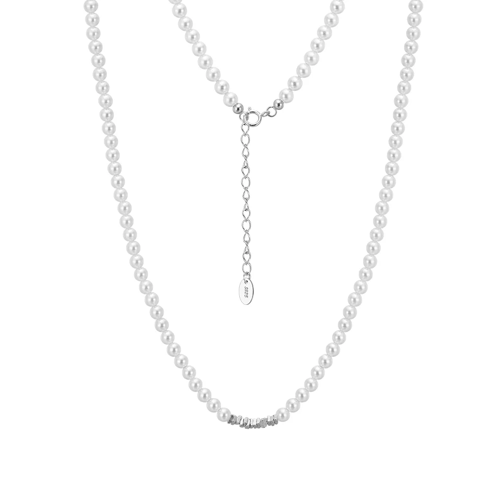 Colier din argint cu perle shell Beads Argintiu [1]
