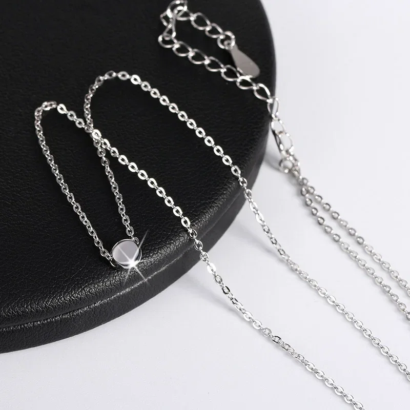 Colier din Argint Minimalist Silver Disc [3]