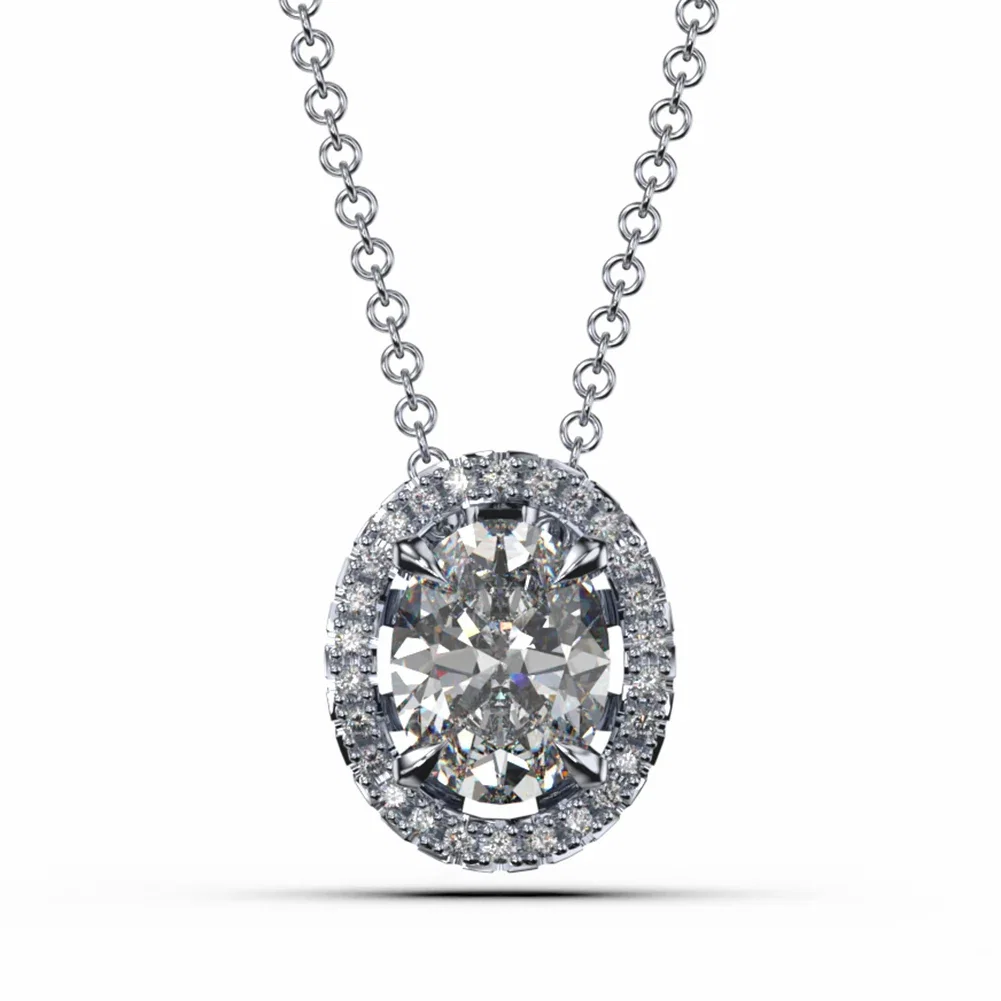 Set Colier și Cercei din Argint Halo Brilliance Silver [4]