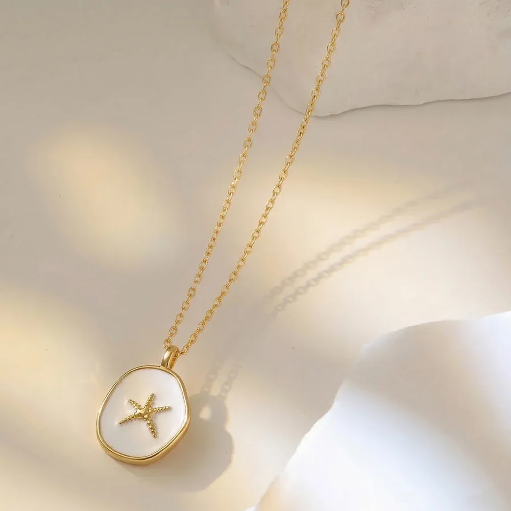 Colier din argint Sea Star Auriu [3]
