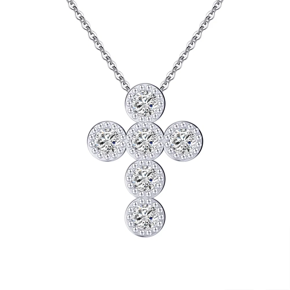 Set Colier și Cercei din Argint Silver Clustered Cross [6]