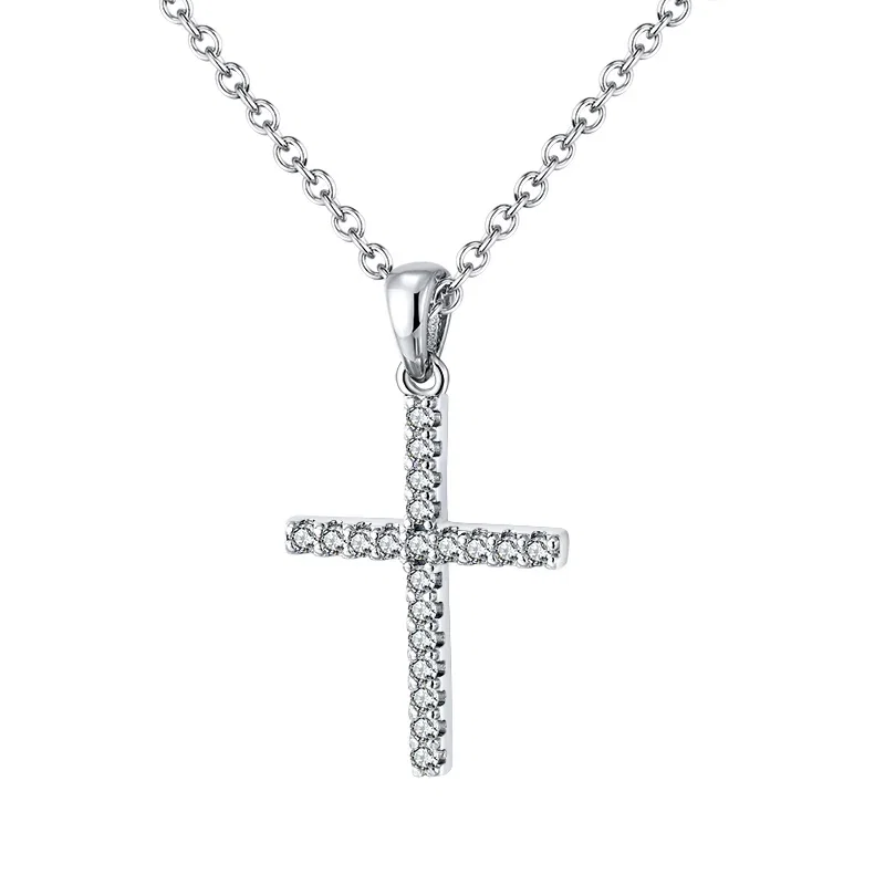 Set Colier și Cercei din Argint Silver Crystal Cross [6]