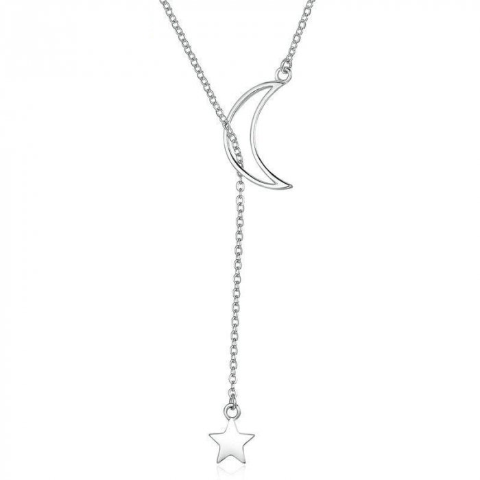Set bijuterii din argint Star Moon, colier și brățară [5]