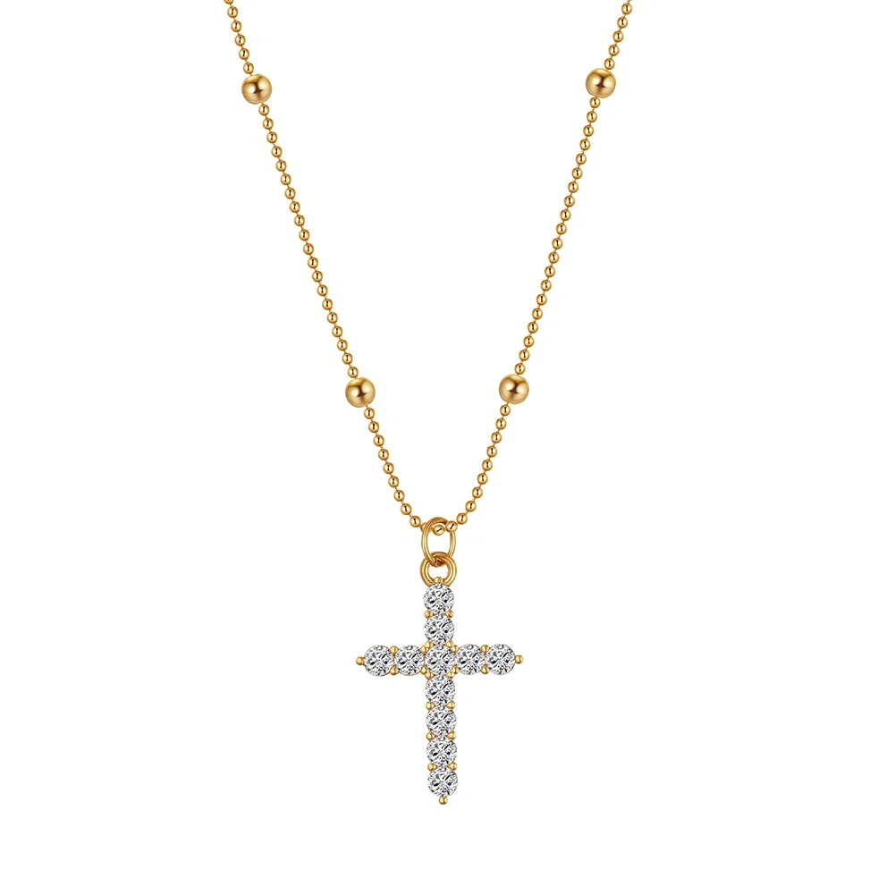 Colier Statement Cross Auriu [1]