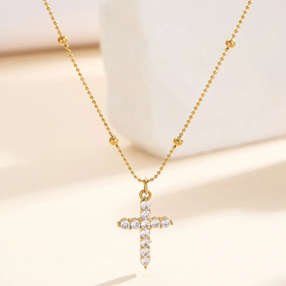 Colier Statement Cross Auriu [3]