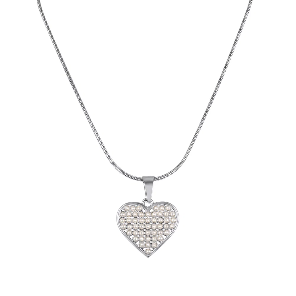 Colier Statement cu Perle Shell Amour Argintiu [1]