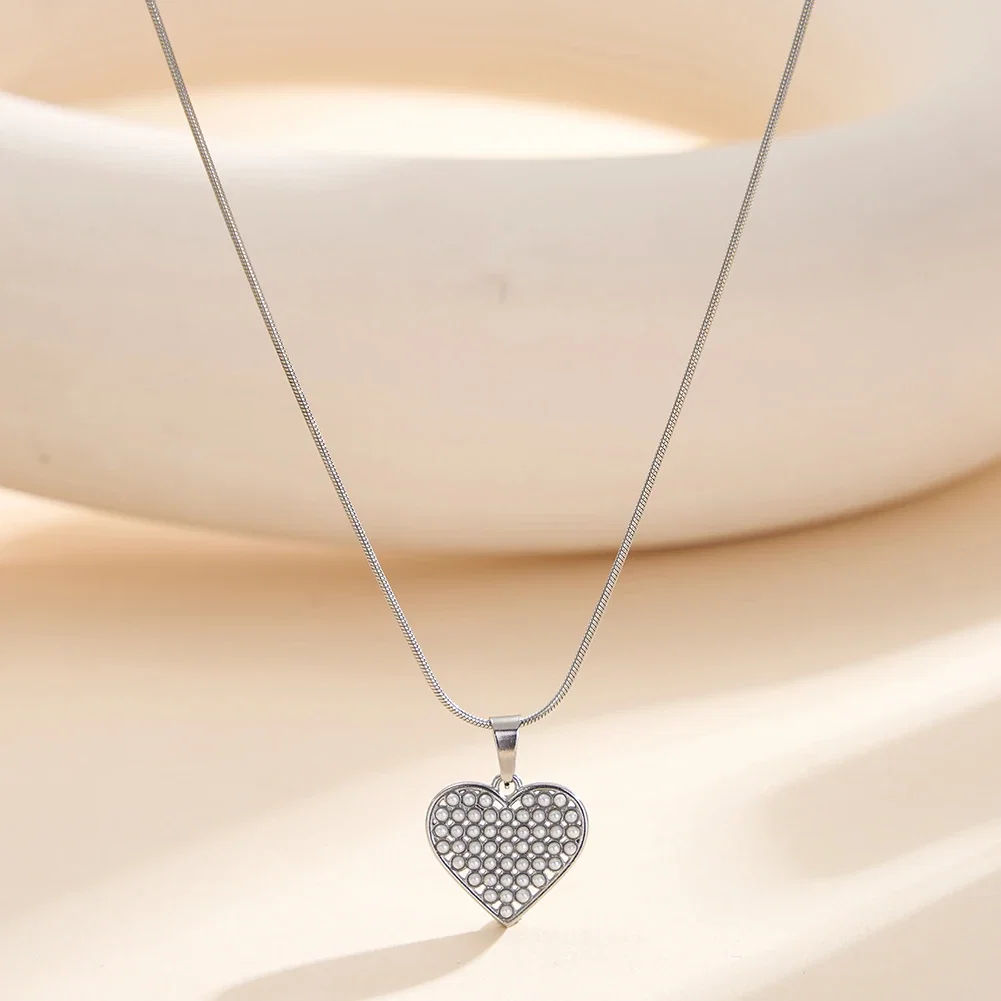 Colier Statement cu Perle Shell Amour Argintiu [2]