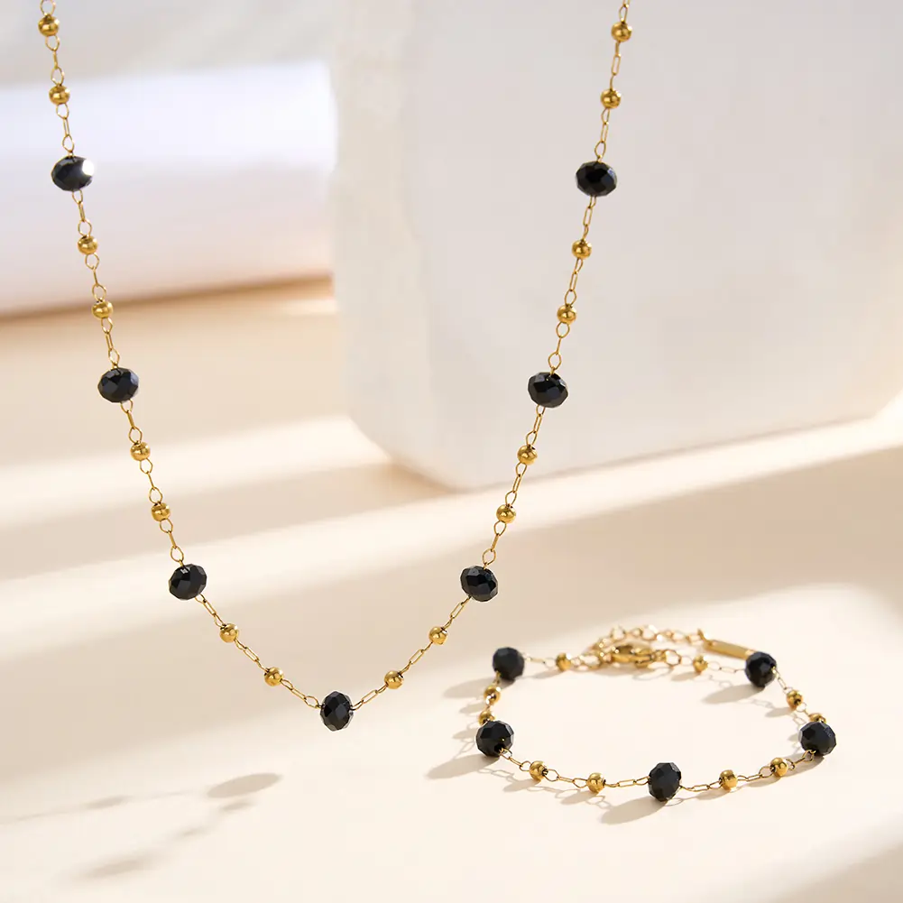 Colier Statement Onyx Auriu [2]