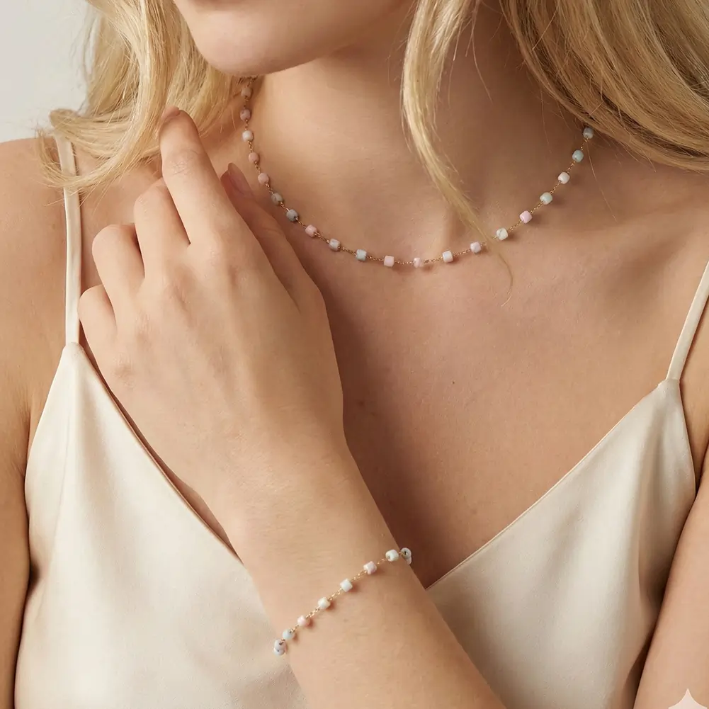 Colier Statement Pastel Auriu [5]