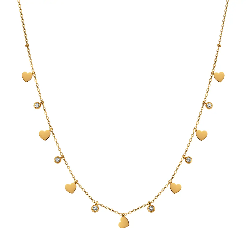 Colier Statement Sweetheart Auriu [1]