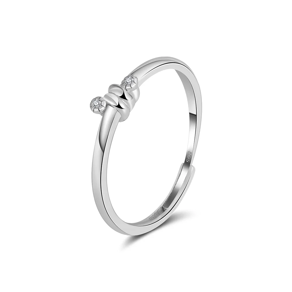 Inel din argint cu zirconiu Knot Argintiu [1]