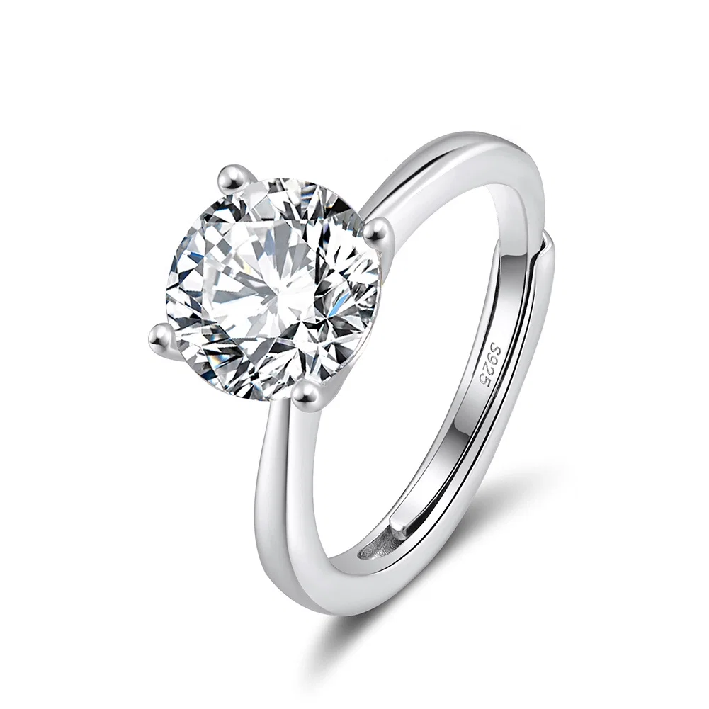 Inel din argint cu zirconiu Round Solitaire Argintiu [1]