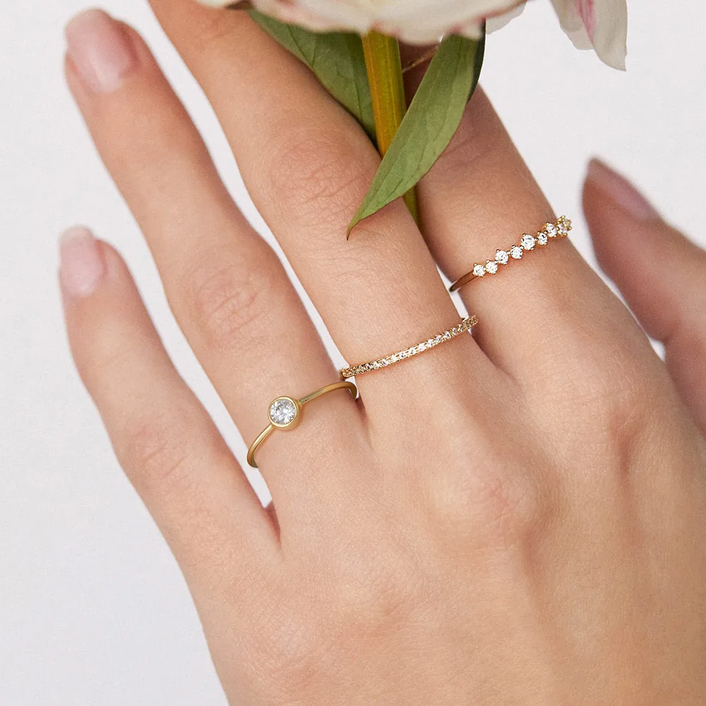 Inel din Argint Elegance Solitaire Silver [3]
