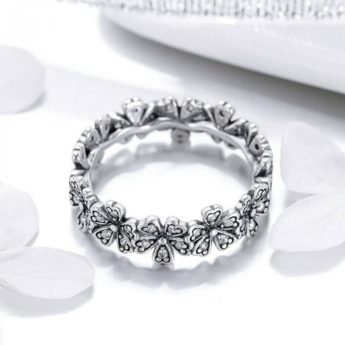 Inel din argint Flower Band [4]