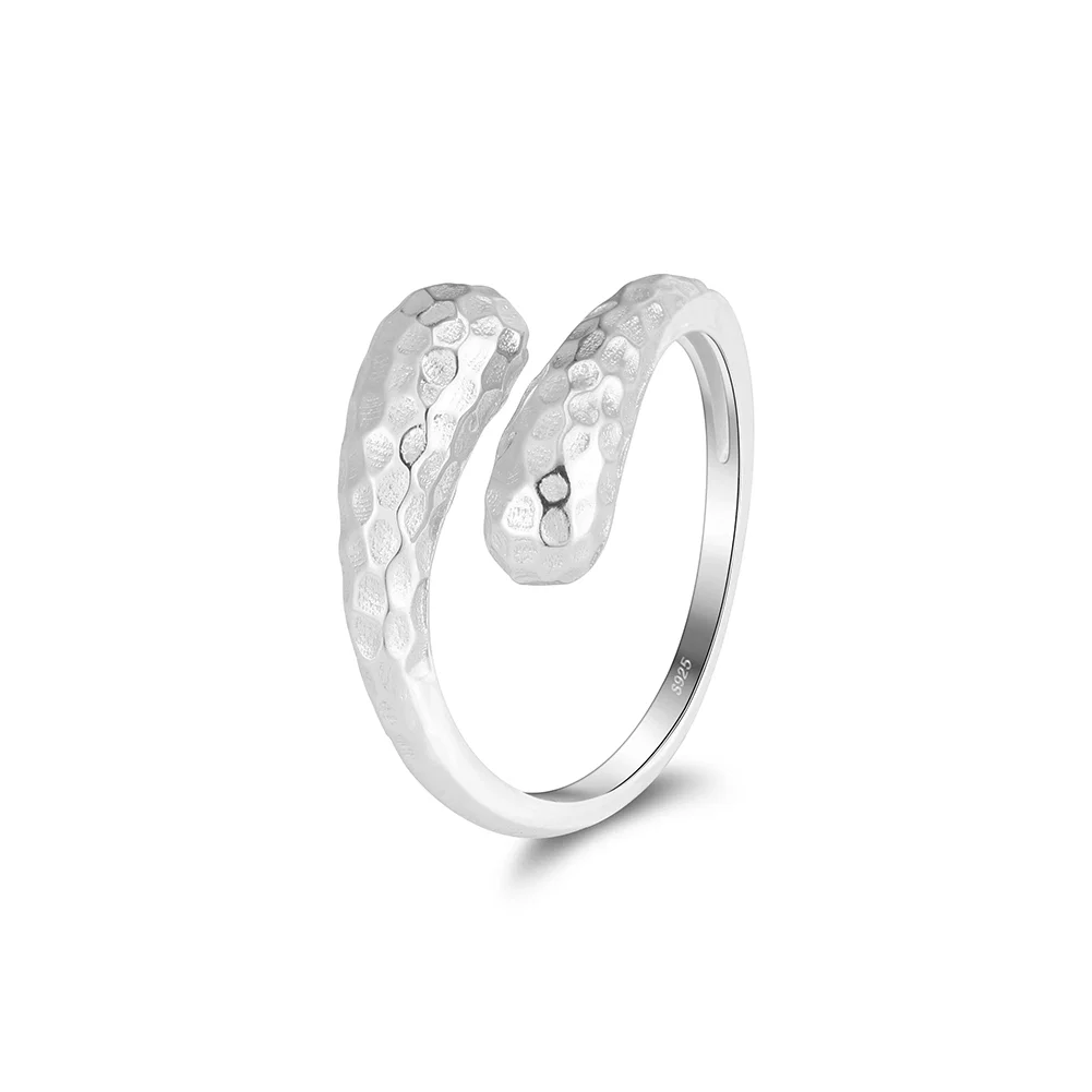 Inel din argint Hammered Argintiu [1]