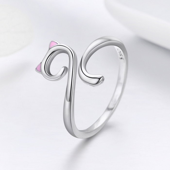 Inel din argint Pink Cat [5]