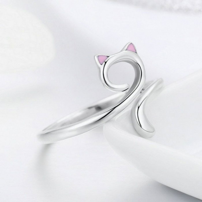 Inel din argint Pink Cat [3]
