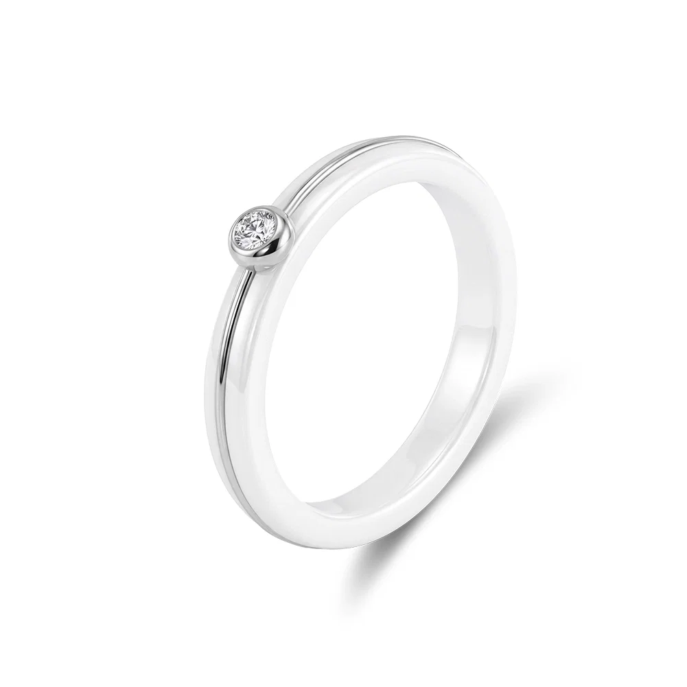 Inel Statement Bianco Line Argintiu [1]