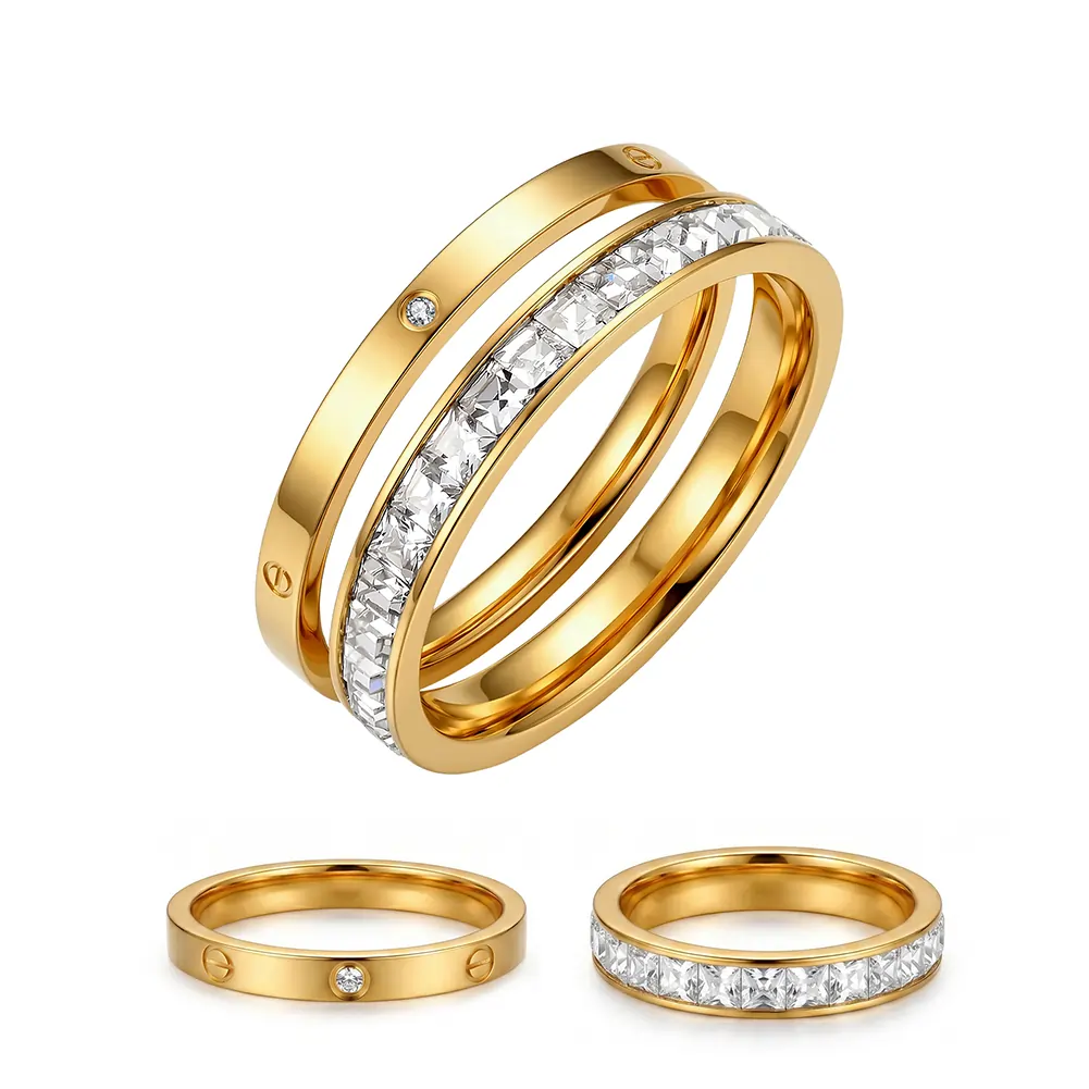 Inel Statement Duo Auriu [1]