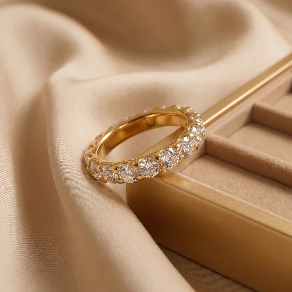 Inel Statement Eternity Auriu [4]